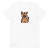 unisex-staple-t-shirt-white-front-6a9fe420a1e45.jpg German Shepherd Yoga T-Shirt