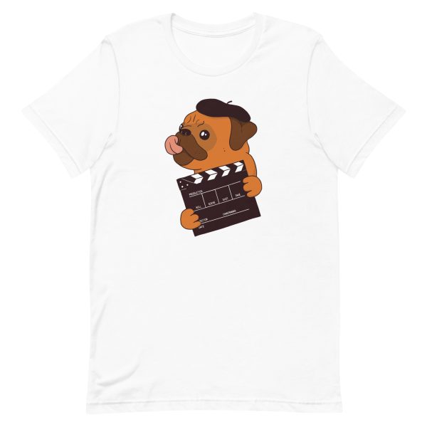 unisex-staple-t-shirt-white-front-6aa1827809792.jpg Director Pug T-Shirt
