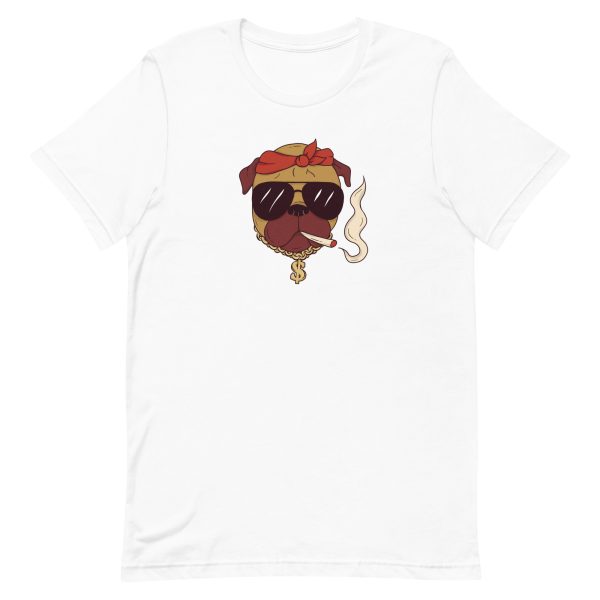 unisex-staple-t-shirt-white-front-6aa182a0ce810.jpg Thug Pug T-Shirt