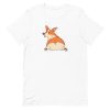 unisex-staple-t-shirt-white-front-6aa1835fa3686.jpg Cute Corgi T-Shirt