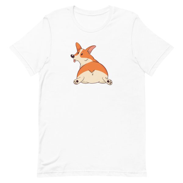 unisex-staple-t-shirt-white-front-6aa1835fa3686.jpg Cute Corgi T-Shirt