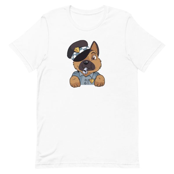 unisex-staple-t-shirt-white-front-6aa18996958eb.jpg German Shepherd Police T-Shirt