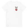 unisex-staple-t-shirt-white-front-6aa189f76a643.jpg French Bulldog Pocket T-Shirt