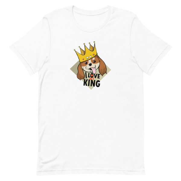 unisex-staple-t-shirt-white-front-6aa1ca2c50ac1.jpg King Dog T-Shirt