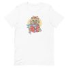 unisex-staple-t-shirt-white-front-6aa45f8a186ed.jpg Watercolor Rockabilly Cat T-Shirt
