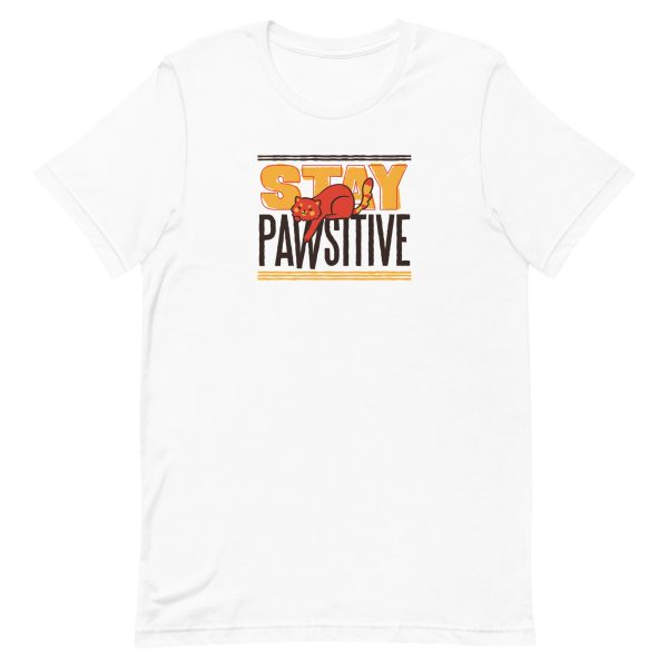 unisex-staple-t-shirt-white-front-6aa461e58baf8.jpg Stay Pawsitive T-Shirt