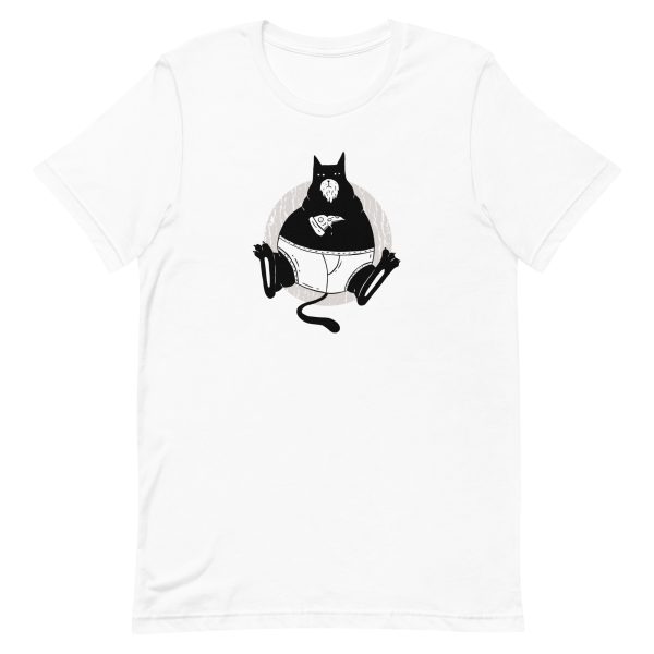 unisex-staple-t-shirt-white-front-6aa4648a21d07.jpg Pizza Cat T-Shirt