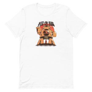 unisex-staple-t-shirt-white-front-6aa464dfb800f.jpg Cat Mecha Robot T-Shirt