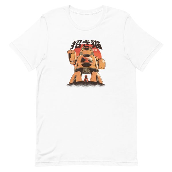 unisex-staple-t-shirt-white-front-6aa464dfb800f.jpg Cat Mecha Robot T-Shirt