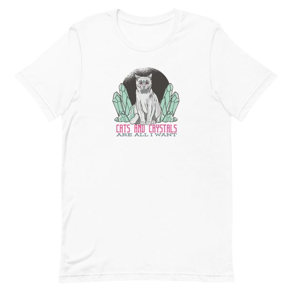 unisex-staple-t-shirt-white-front-6aa465c12ebe3.jpg Crystal Cat T-Shirt