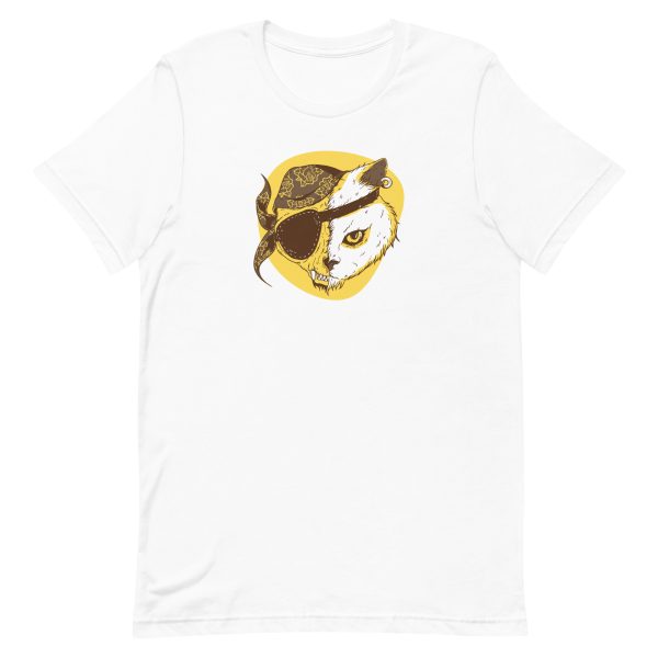 unisex-staple-t-shirt-white-front-6aa4665b19d80.jpg Pirate Cat T-Shirt