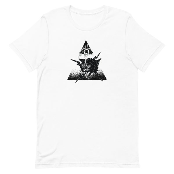 unisex-staple-t-shirt-white-front-6aa4680598a51.jpg Halloween Alien Cat T-Shirt