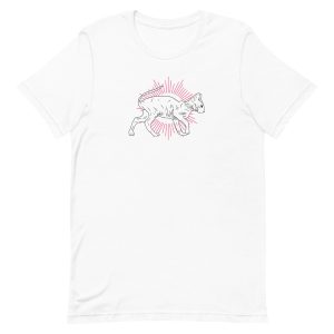 unisex-staple-t-shirt-white-front-6aa46877de245.jpg Hand Drawn Sphynx Cat T-Shirt