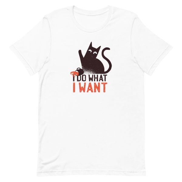 unisex-staple-t-shirt-white-front-6aa71f97e662e.jpg Rebel Cat Quote T-Shirt